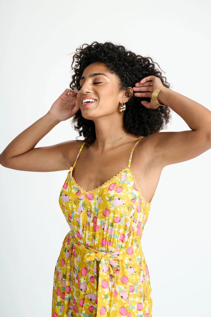 POM-Amsterdam - Šaty dlhé na ramienka Yellow - yellow POM-Amsterdam - Šaty dlhé na ramienka Yellow - yellow