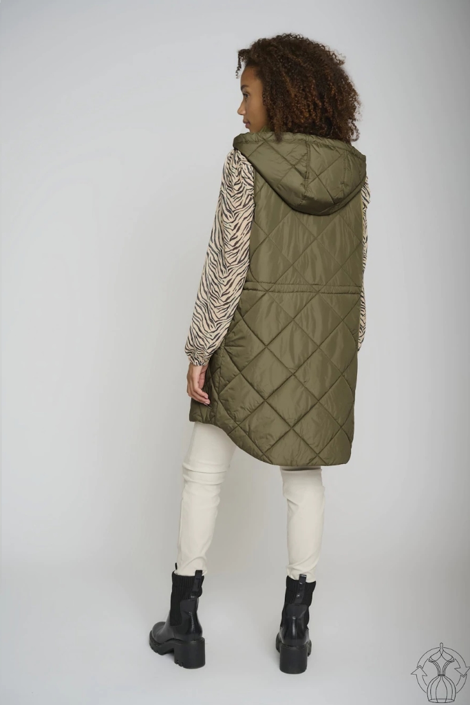 Rino Pelle - Vesta predĺžená prechodná Gothic olive - gothic olive Rino Pelle - Vesta predĺžená prechodná Gothic olive - gothic olive