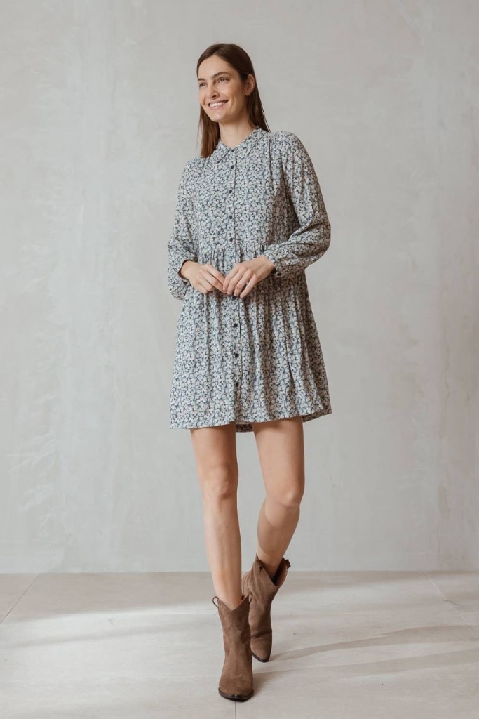 indi cold - Šaty voľné krátke Azul - azul indi cold - Šaty voľné krátke Azul - azul