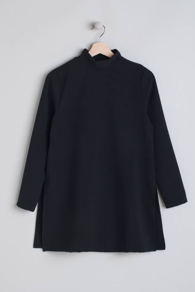 indi cold - Tunika s rolákom a s Viskózou Negro - negro indi cold - Tunika s rolákom a s Viskózou Negro - negro