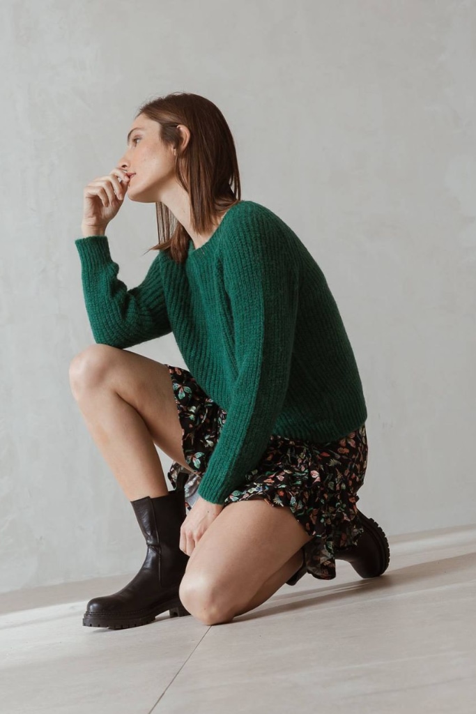 indi cold - Pulóver s Alpakou a raglanovými rukávmi Verde - verde indi cold - Pulóver s Alpakou a raglanovými rukávmi Verde - verde