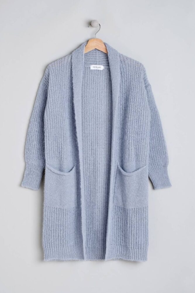 indi cold - Pletený kardigán s vreckami bez zapinania Jazmin - jazmin