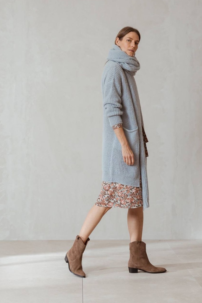 indi cold - Pletený kardigán s vreckami bez zapinania Jazmin - jazmin indi cold - Pletený kardigán s vreckami bez zapinania Jazmin - jazmin