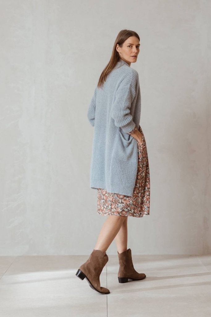 indi cold - Pletený kardigán s vreckami bez zapinania Jazmin - jazmin indi cold - Pletený kardigán s vreckami bez zapinania Jazmin - jazmin