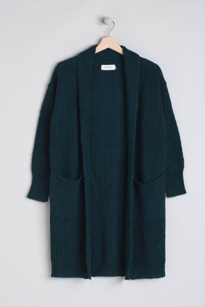 indi cold - Pleteny kardigán s vreckami bez zapínania Pizzara - pizarra indi cold - Pleteny kardigán s vreckami bez zapínania Pizzara - pizarra