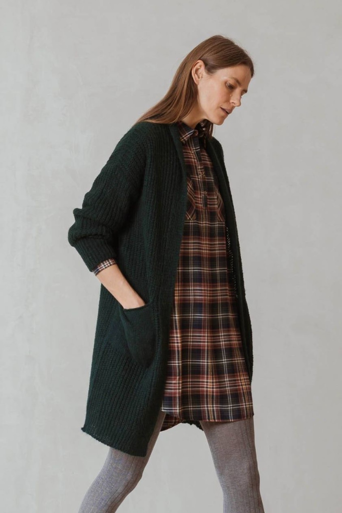 indi cold - Pleteny kardigán s vreckami bez zapínania Pizzara - pizarra indi cold - Pleteny kardigán s vreckami bez zapínania Pizzara - pizarra