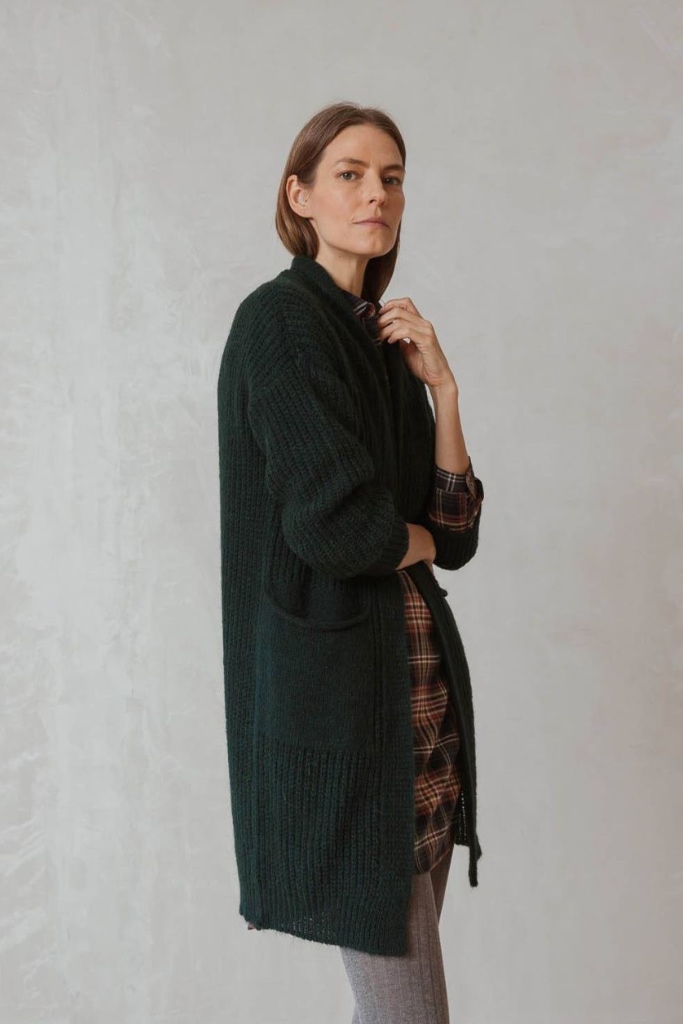 indi cold - Pleteny kardigán s vreckami bez zapínania Pizzara - pizarra indi cold - Pleteny kardigán s vreckami bez zapínania Pizzara - pizarra