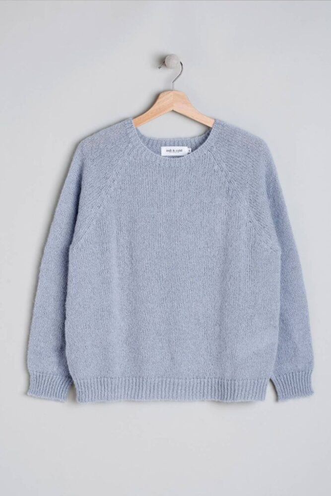 indi cold - Pulóvrik s Alpakou a s oválnym výstrihom a raglanovými rukávmi Jazmin - jazmin