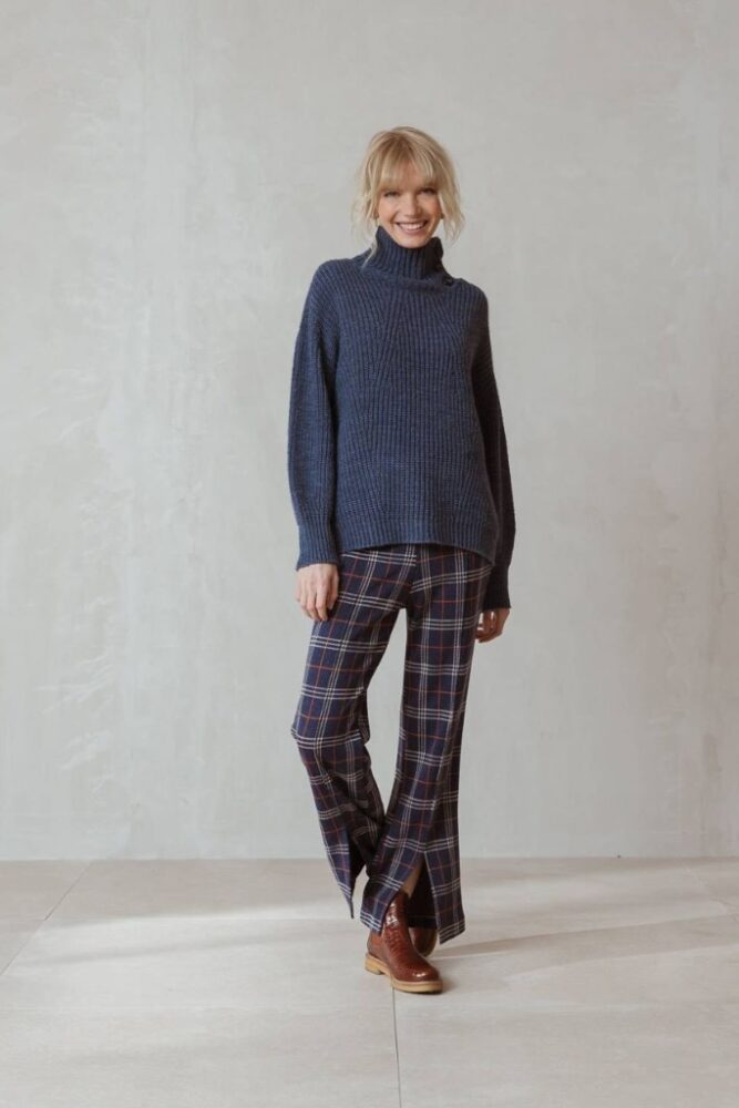 indi cold - Nohavice kárované s rozparkom Marino - marino