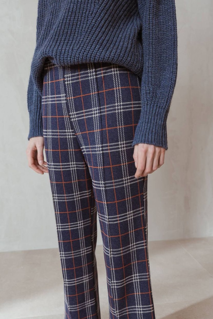 indi cold - Nohavice kárované s rozparkom Marino - marino indi cold - Nohavice kárované s rozparkom Marino - marino