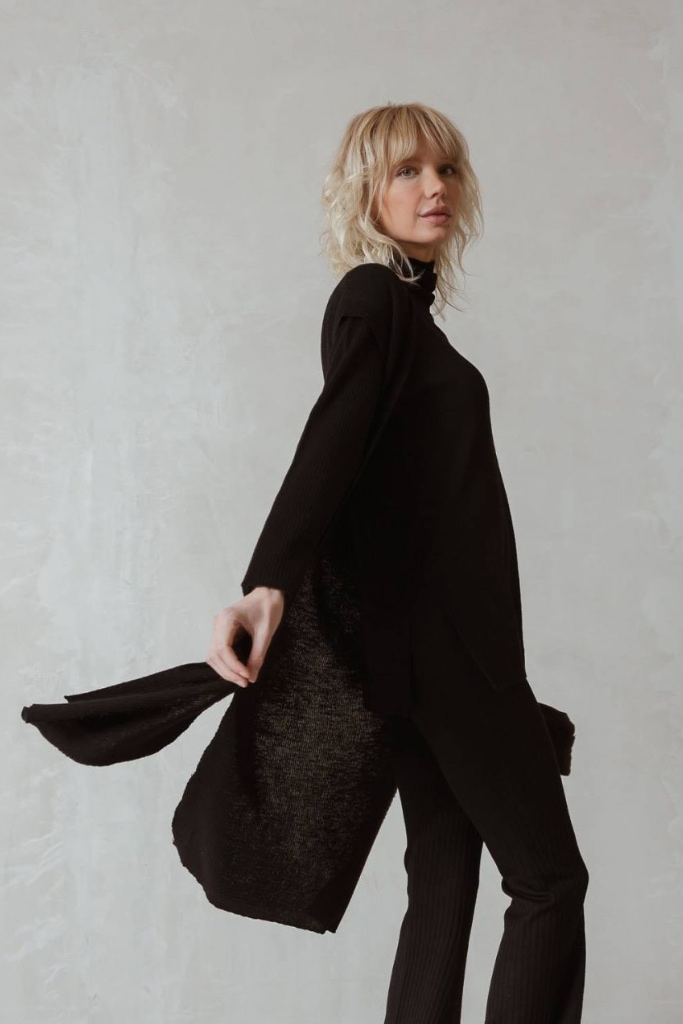 indi cold - Vesta vlnená pletená rebrovaná Negro - negro indi cold - Vesta vlnená pletená rebrovaná Negro - negro