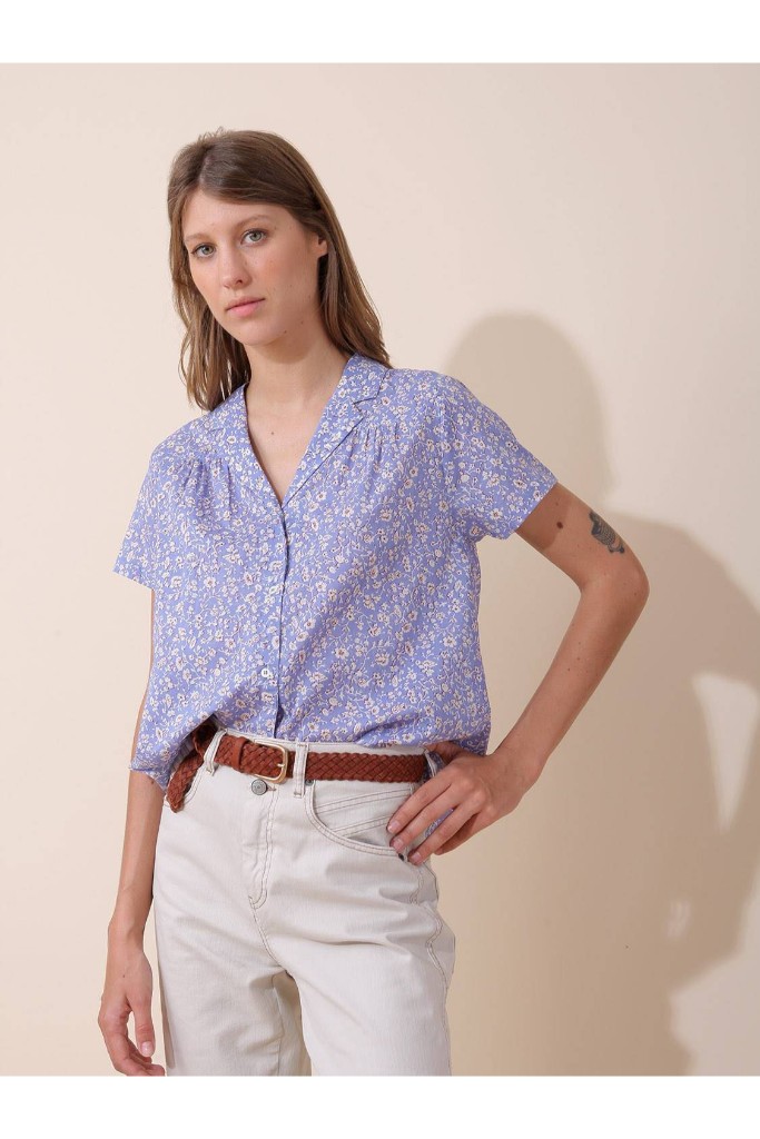 indi cold - Blúzka so vzorom Azul Anil - azul anil indi cold - Blúzka so vzorom Azul Anil - azul anil