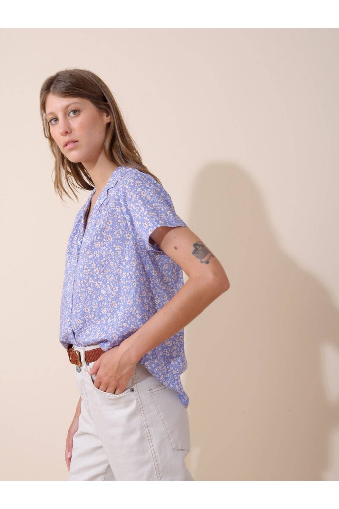 indi cold - Blúzka so vzorom Azul Anil - azul anil indi cold - Blúzka so vzorom Azul Anil - azul anil