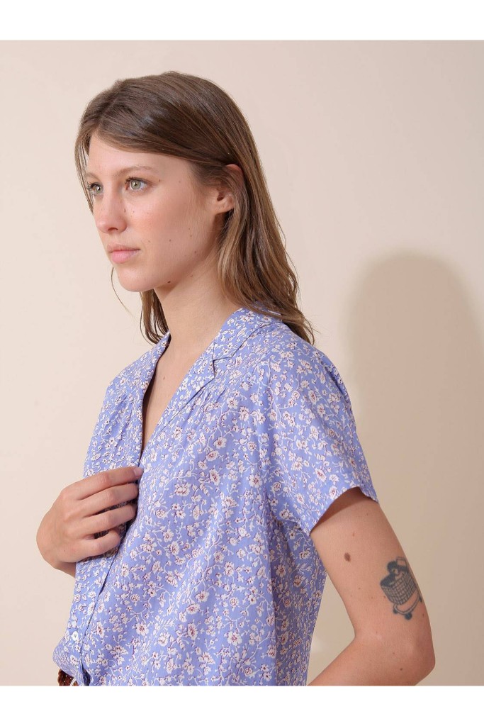 indi cold - Blúzka so vzorom Azul Anil - azul anil indi cold - Blúzka so vzorom Azul Anil - azul anil