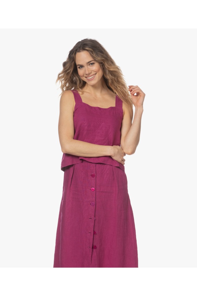 indi cold - Top so širokými ramienkami Magenta - magenta indi cold - Top so širokými ramienkami Magenta - magenta