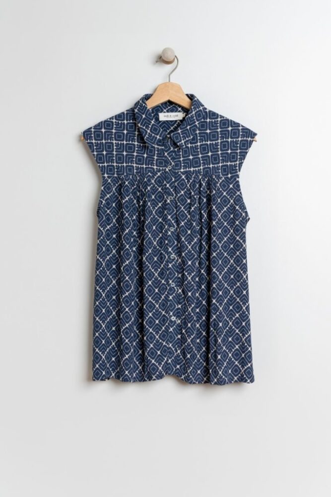 indi cold - Blúzka s potlačou bez rukávov Indigo - indigo