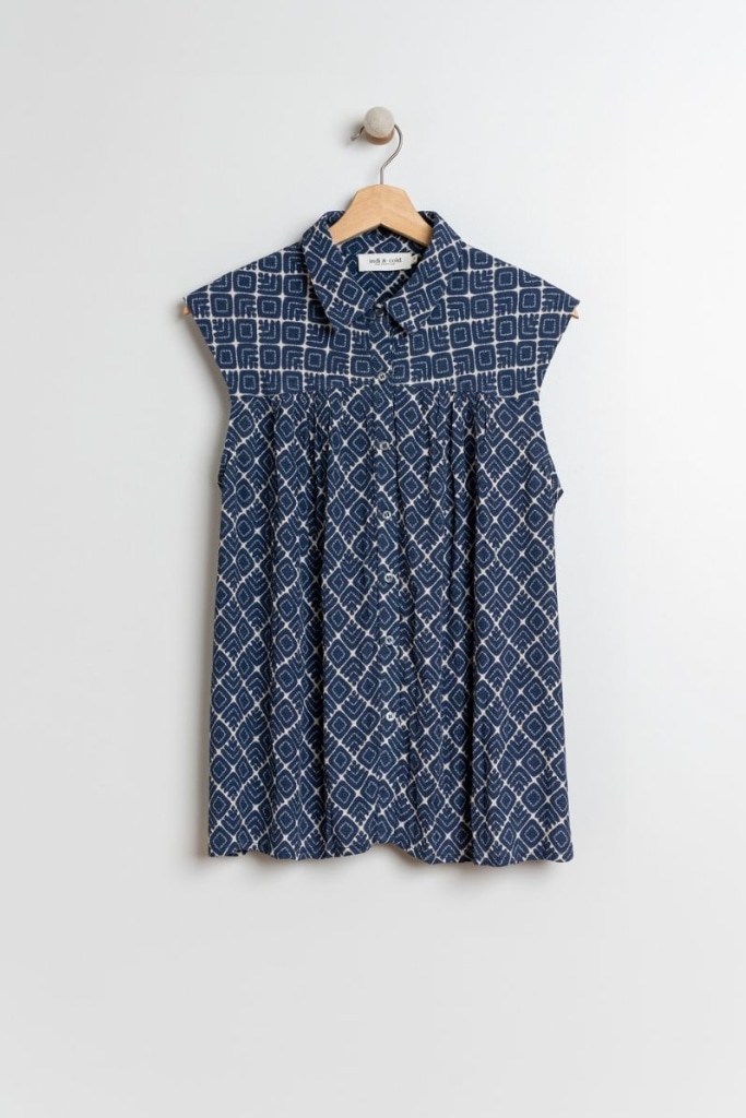 indi cold - Blúzka s potlačou bez rukávov Indigo - indigo indi cold - Blúzka s potlačou bez rukávov Indigo - indigo