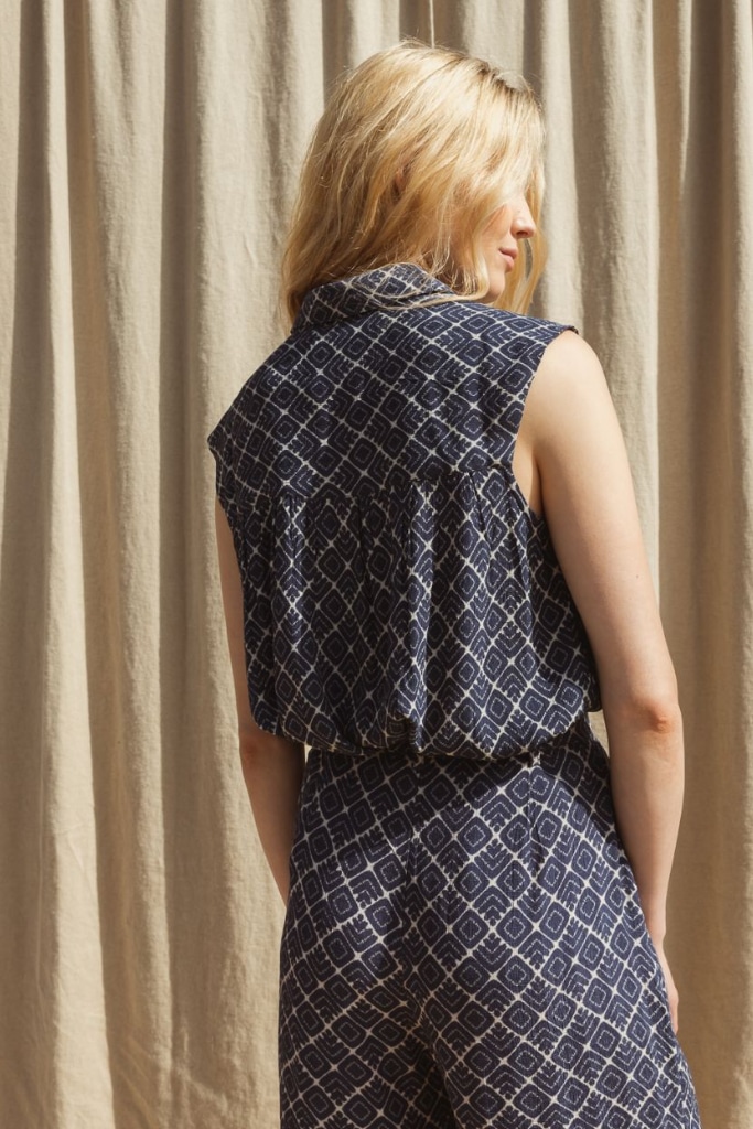 indi cold - Blúzka s potlačou bez rukávov Indigo - indigo indi cold - Blúzka s potlačou bez rukávov Indigo - indigo