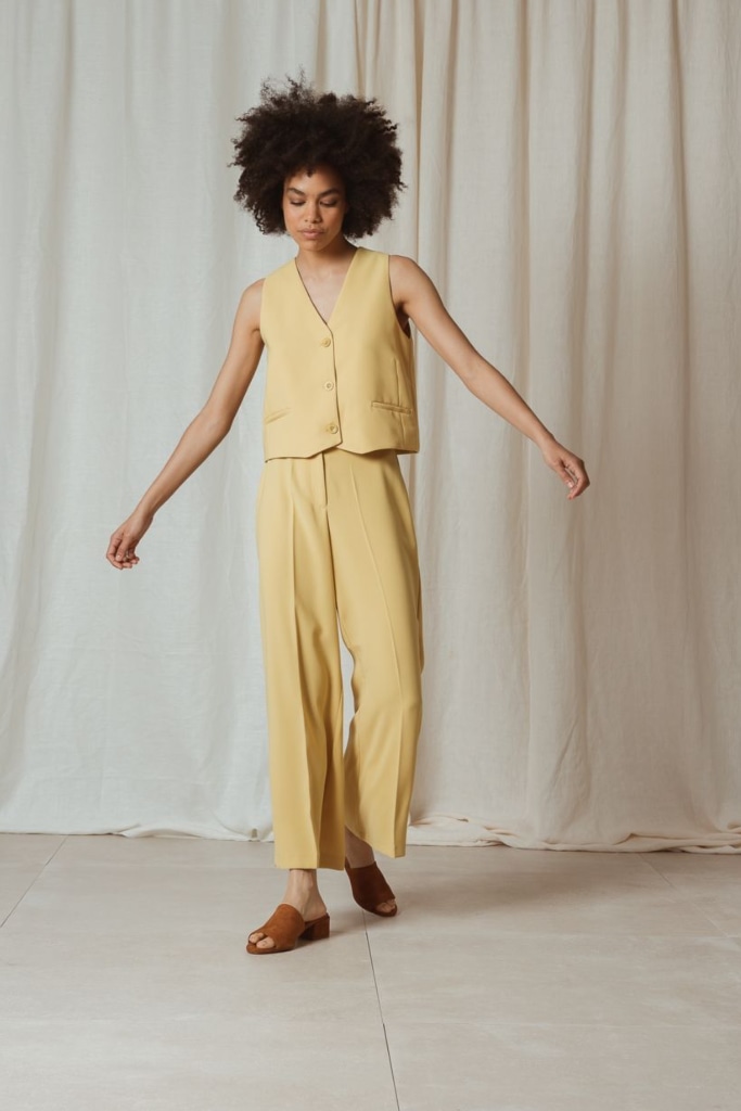 indi cold - Nohavice voľné cropped Manzana - manzana indi cold - Nohavice voľné cropped Manzana - manzana