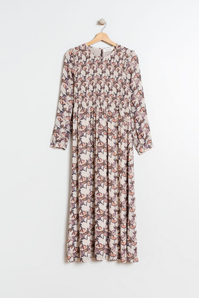 indi cold - Šaty voľné s potlačou DONNA PIEDRA - piedra indi cold - Šaty voľné s potlačou DONNA PIEDRA - piedra