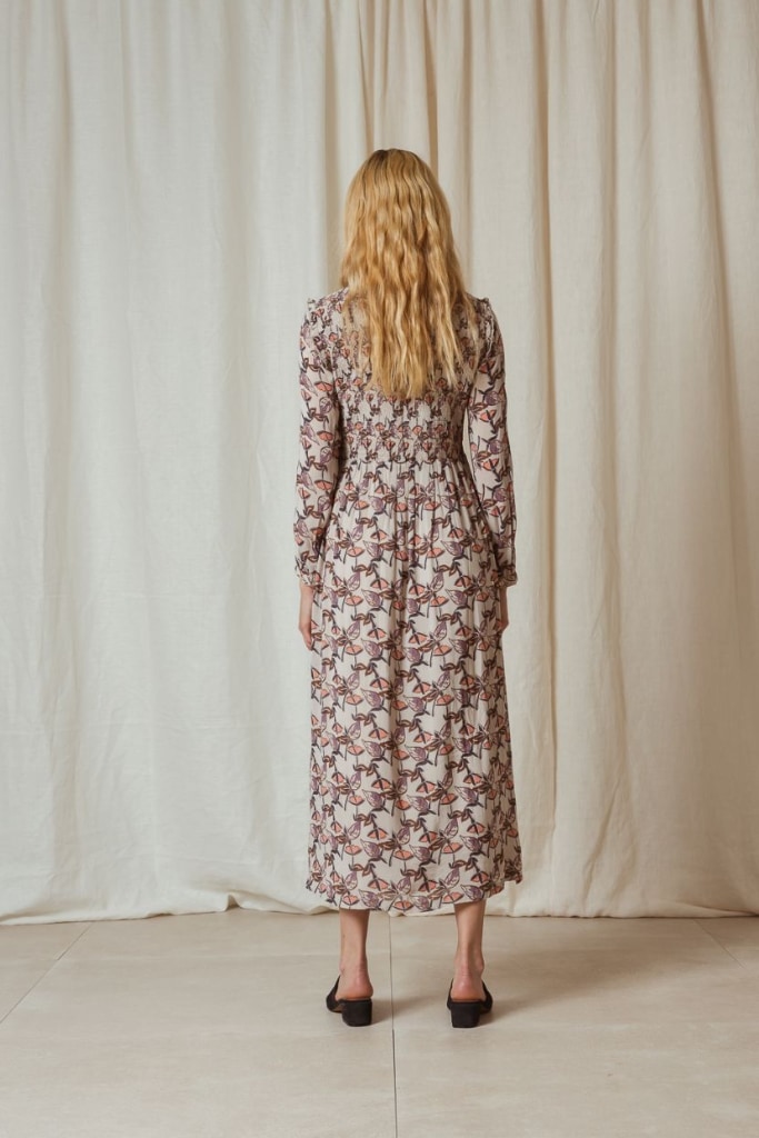 indi cold - Šaty voľné s potlačou DONNA PIEDRA - piedra indi cold - Šaty voľné s potlačou DONNA PIEDRA - piedra