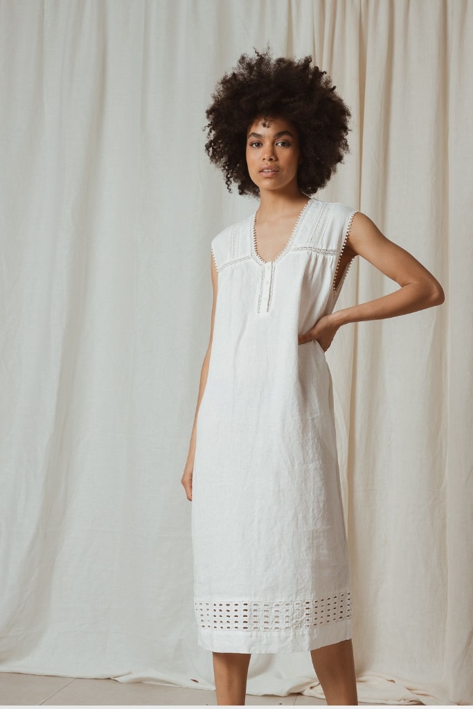 indi cold - Šaty midi s čipkou Crudo - crudo indi cold - Šaty midi s čipkou Crudo - crudo