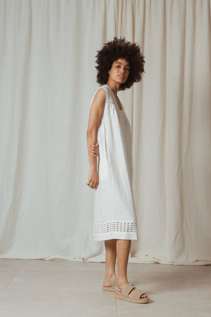 indi cold - Šaty midi s čipkou Crudo - crudo indi cold - Šaty midi s čipkou Crudo - crudo