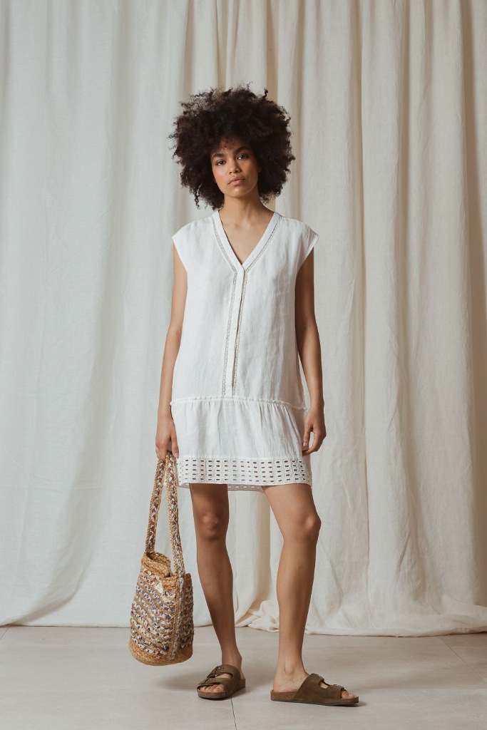 indi cold - Šaty mini s čipkou Crudo - crudo indi cold - Šaty mini s čipkou Crudo - crudo