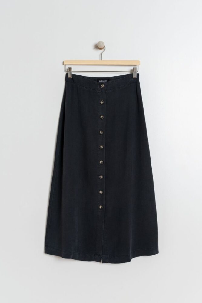 indi cold - Sukňa s gombíčkami Carbon - carbon