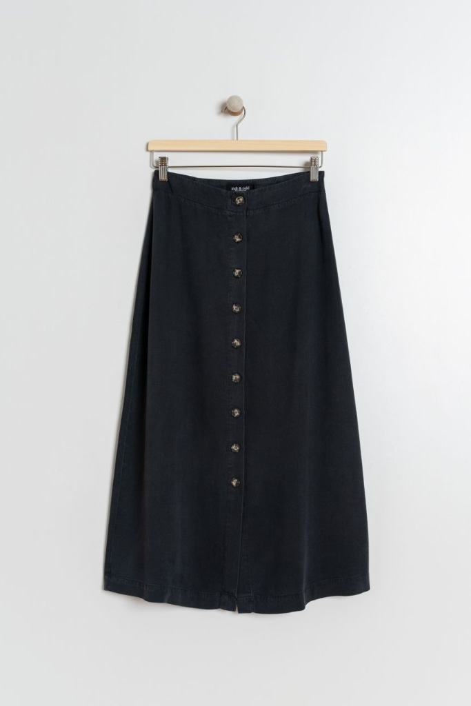 indi cold - Sukňa s gombíčkami Carbon - carbon indi cold - Sukňa s gombíčkami Carbon - carbon